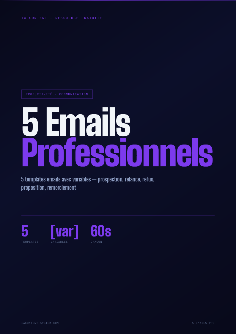 5 Emails Professionnels